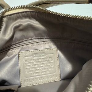 Coach Beige Leather Shoulder Bag